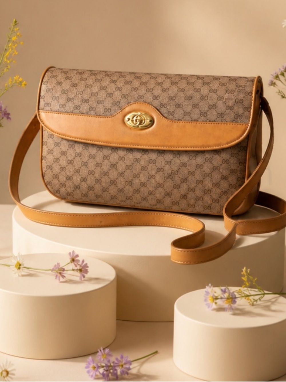 Authentic Gucci Leather Crossbody/Shoulder Bag.